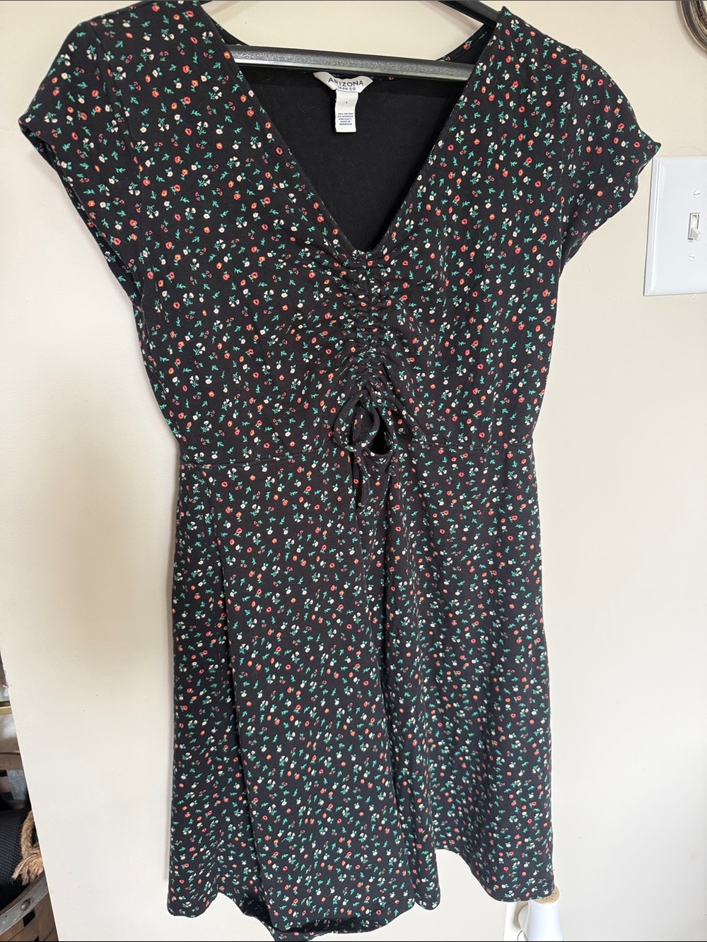 Arizona Jeans floral Aline dress with cut out - large